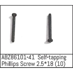 Absima Self-tapping Phillips Screw 2.5*18 - Mini AMT (10) ABZ86101-41