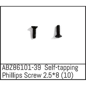 Absima Self-tapping Phillips Screw 2.5*8 - Mini AMT (10) ABZ86101-39