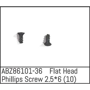 Absima Flat Head Phillips Screw 2.5*6 - Mini AMT (10) ABZ86101-36