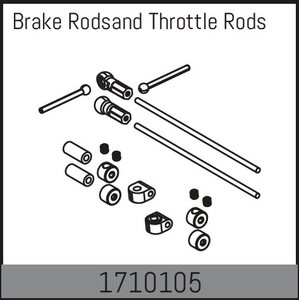 Absima Brake Rods and Throttle Rods 1710105
