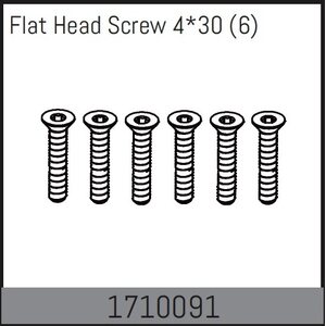 Absima Flat Head Screw 4*30 (6) 1710091