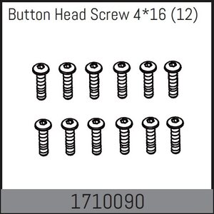 Absima Button Head Screw 4*16 (12) 1710090