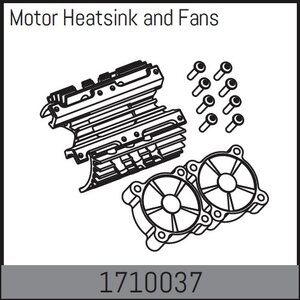 Absima Motor Heatsink and Fans 1710037