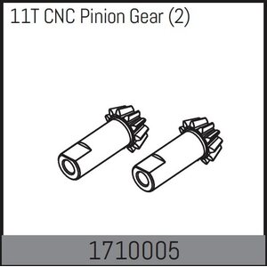 Absima 11T CNC Pinion Gear (2) 1710005