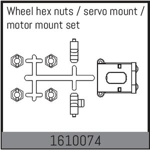 Absima Wheel hex nuts / servo mount / motor mount set 1610074