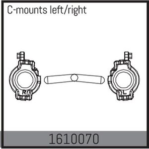 Absima C-mounts left/right 1610070