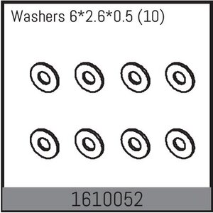 Absima Washers 6*2.6*0.5 (10) 1610052
