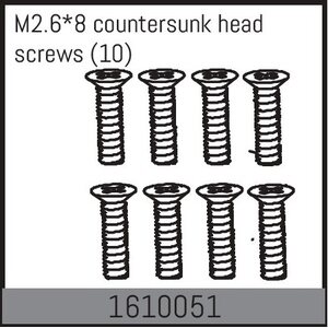 Absima M2.6*8 countersunk head screws (10) 1610051