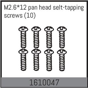 Absima M2.6*12 pan head selt-tapping screws (10) 1610047