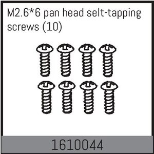 Absima M2.6*6 pan head selt-tapping screws (10) 1610044