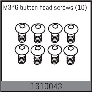 Absima M3*6 button head screws (10) 1610043