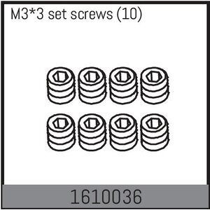 Absima M3*3 set screws (10) 1610036