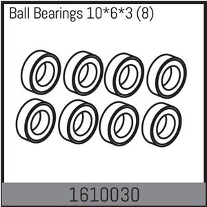Absima Ball Bearings 10*6*3 (8) 1610030