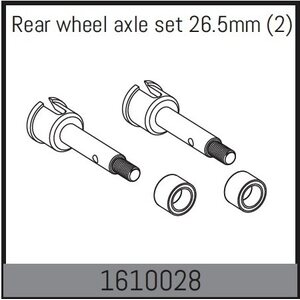 Absima Rear wheel axle set 26.5mm (2) 1610028