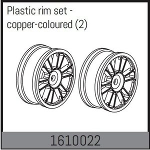Absima Plastic rim set - copper-coloured (2) 1610022