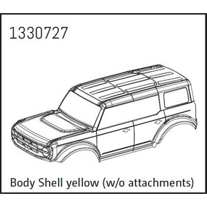 Absima Body Shell yellow (w/o attachments) - BronX 1330727
