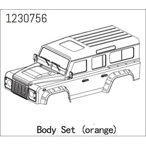 Absima Hard Plastic Body Set (Orange) - LANDI 1230756