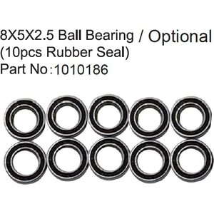 Absima 8X5X2.5 Ball Bearing ( 10pcs Rubber Seal ) 1010186