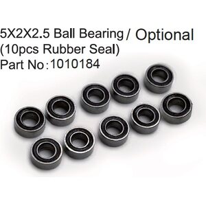 Absima 5X2X2.5 Ball Bearing ( 10pcs Rubber Seal ) 1010184