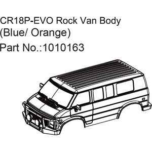 Absima Rock Van Body (blue/orange) - EVO 1:18 1010163