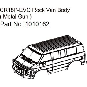 Absima Rock Van Body (silver/black) - EVO 1:18 1010162