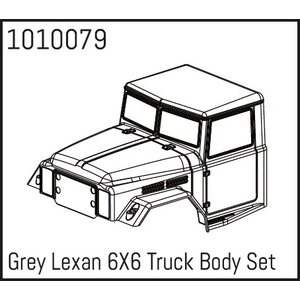 Absima Grey Lexan 6X6 Truck Body Set 1010079