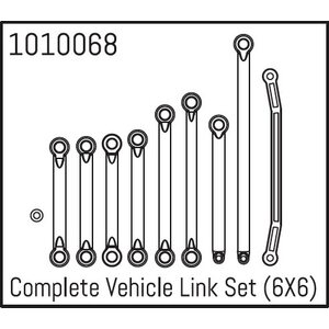 Absima Complete Vehicle Link Set (6X6) 1010068