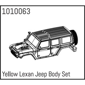 Absima Yellow Lexan Wrangler Body Set 1010063