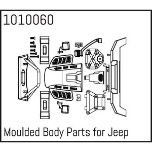 Absima Moulded Body Parts for Wrangler 1010060