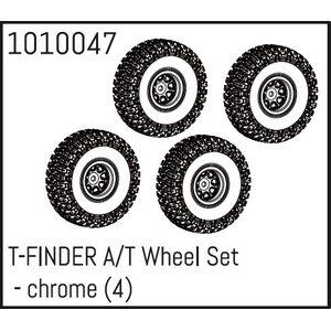 Absima T-FINDER A/T Wheel Set - chrome (4) 1010047