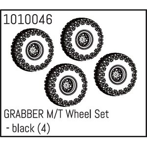 Absima GRABBER M/T Wheel Set - black (4) 1010046