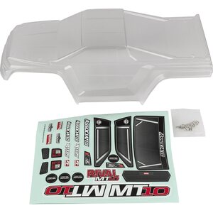 Team Associated 25829 Rival Mt10 Body V2, Clear