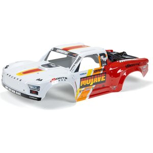 ARRMA RC MOJAVE 4S Painted Decalled Trimmed Body White/Red ARA406165