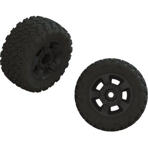 ARRMA RC dBoots RAGNAROK'Tire Set Glued (Black) (1 Pair) ARA550109