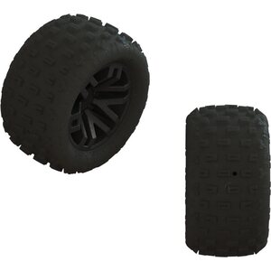 ARRMA RC dBoots 'FORTRESS' Tire Set Glued (Black) (2 Pairs) ARA550112
