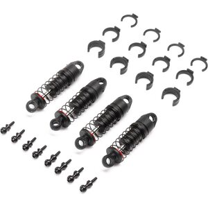 Axial Oil Shock Set 6mm, (.213 LBS/IN Red): SCX24 (4) AXI203002