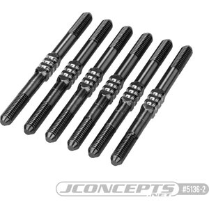 JConcepts RC10B7 3.5 x 48mm Fin Titanium turnbuckle, 6pc. – Stealth Black