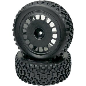 Absima 1:10 Buggy Wheel Set "Maxi Block" front black (2)
