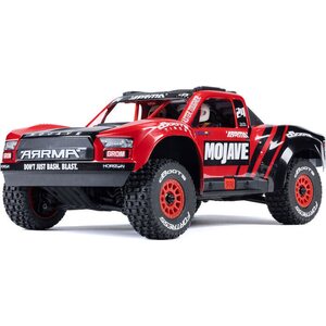 ARRMA RC MOJAVE GROM MEGA 380 BRUSHED 4X4 SMALL SCALE DESERT TRUCK RTR WITH BATTERY & CHARGER, RED/BLACK