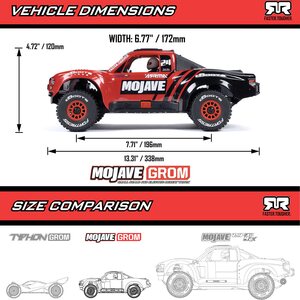 ARRMA RC MOJAVE GROM MEGA 380 HARJALLINEN 4X4 DESERT TRUCK RTR AKULLA & LATURILLA