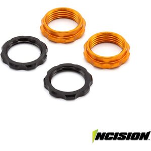 Vanquish S8E Machined Spring Collars Orange IRC00518