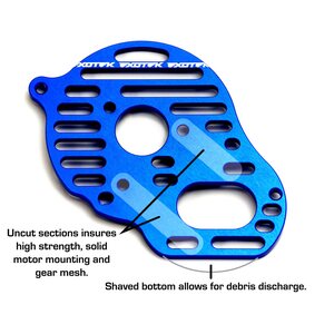 Exotek B5 Vented 'Flite' Motor Plate (B5, B5M) (Blue)