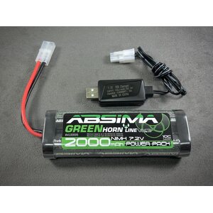 Absima RC Energy Starter Set 2000 (NiMH/USB)