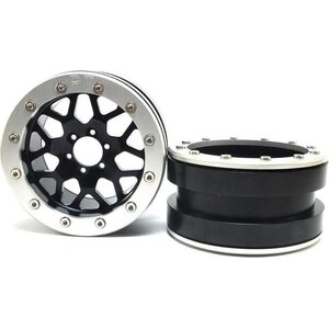 Metsafil Beadlock Wheels PT-MESH black/silver 2.2 (2) w/o wheel hub MT2210BS