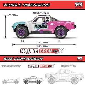 ARRMA RC 1/16 MOJAVE GROM 223S DSC 4X4 RTR BRUSHLESS DESERT TRUCK (BATTERY & CHARGER INCLUDED)