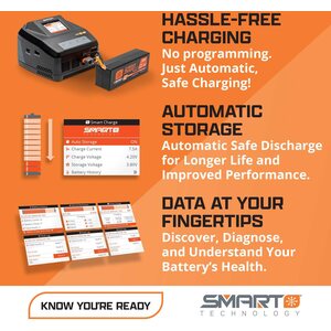 Spektrum 11.1V 1300mAh 3S 30C Smart G2 LiPo Battery: IC2