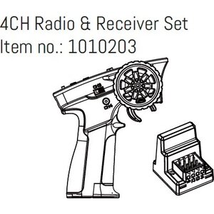 ARRMA RC 4CH Radio & Receiver Set - GOAT AB240332 (1010203)