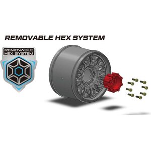 Louise MT Mcross 1/10 Monster Truck Tire (removable hex)
