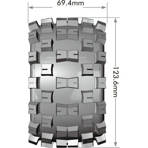 Louise MT Mcross 1/10 Monster Truck Tire (removable hex)