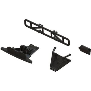 ARRMA RC Lower Skid And Bumper Mount Set, Black